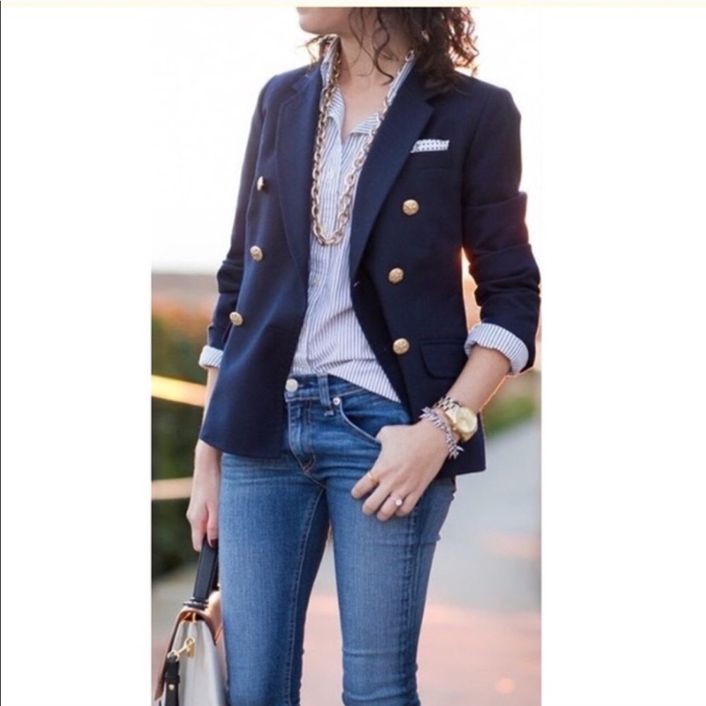 JCrew Double-breast Navy Blazer